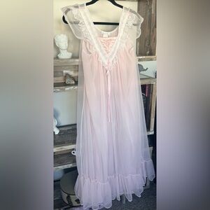 Vintage “Romantic Traditions” Nylon Lace Nightgown